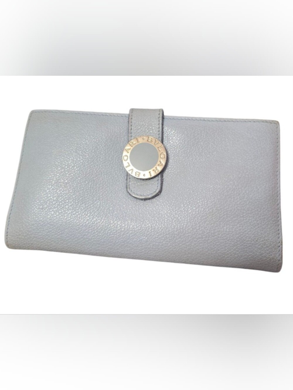 Bulgari Light Dusty Blue Leather Women's Wallet